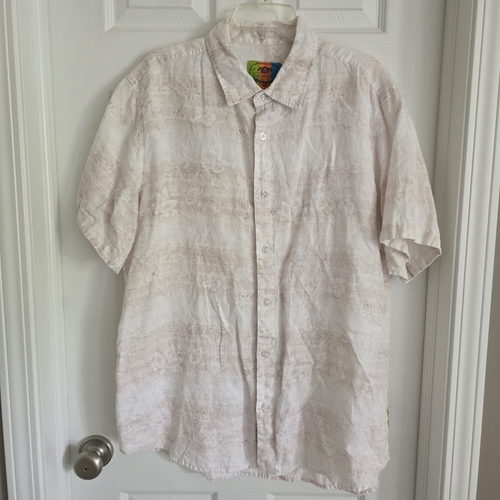 Men's Tropical Button Down Shirt Size XL